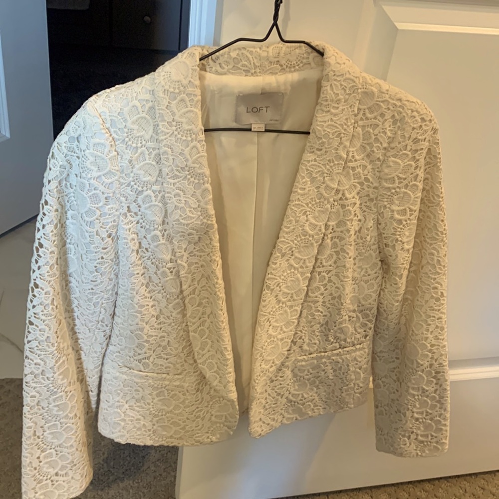 Loft lace blazer size OP
